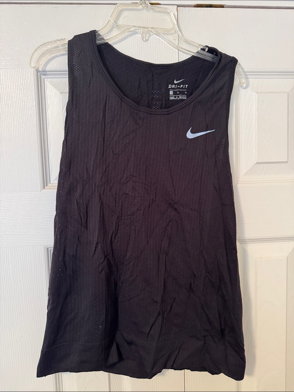 Nike Black Dri-FIT Women's Performance Tank with White Swoosh